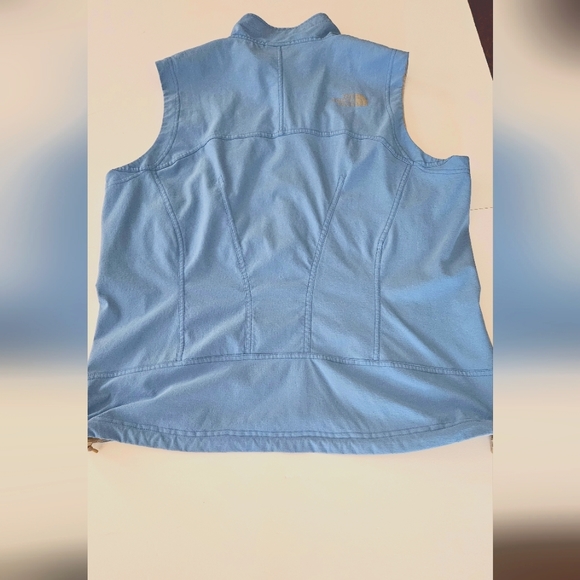 North Face Women's Medium Apex Flight Series Blue/White Full Zip Vest - Picture 4 of 11
